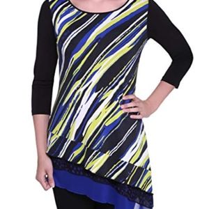 Nygard Women's Plus Size Slims Asymmetrical Tunic